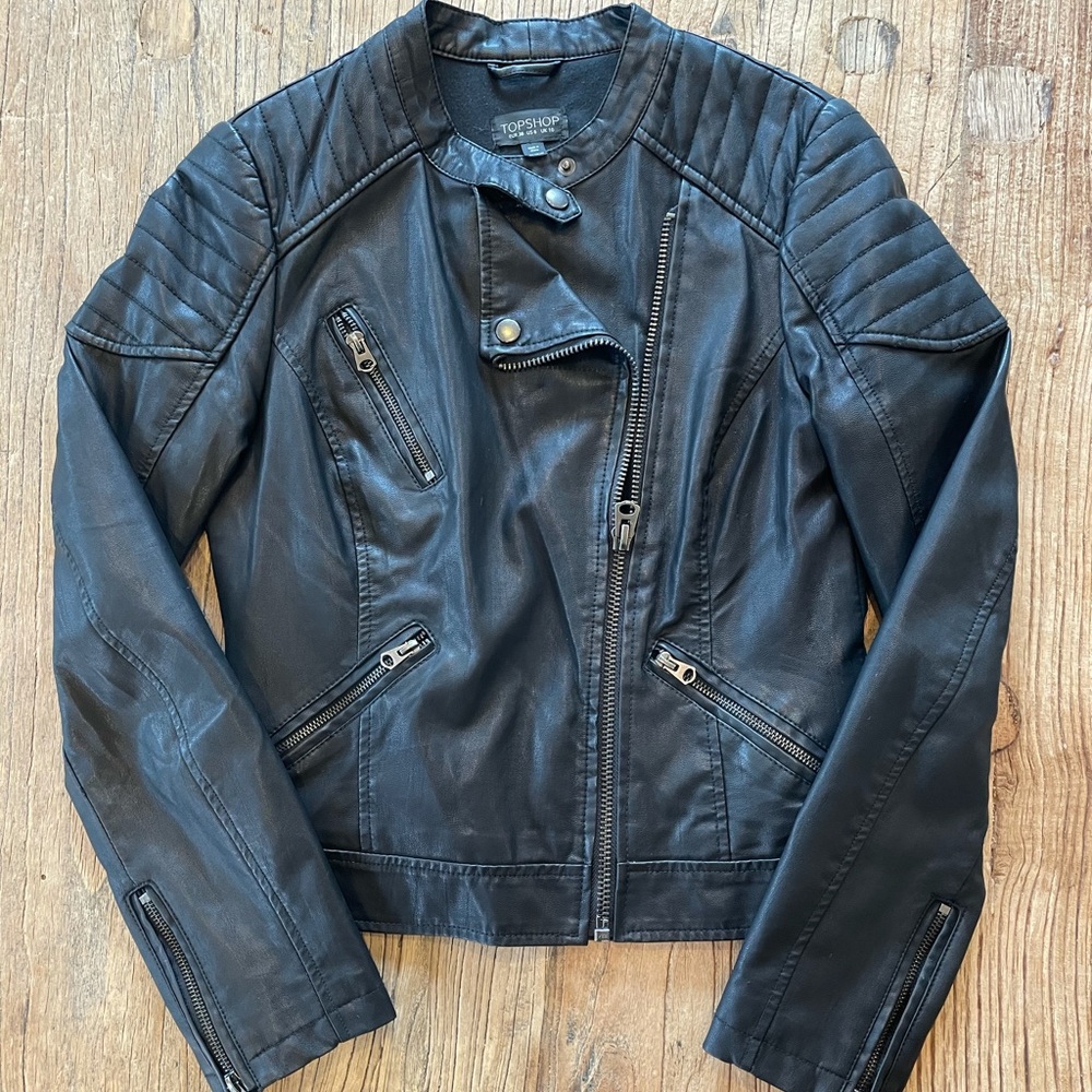 TOPSHOP Faux Leather Jacket
